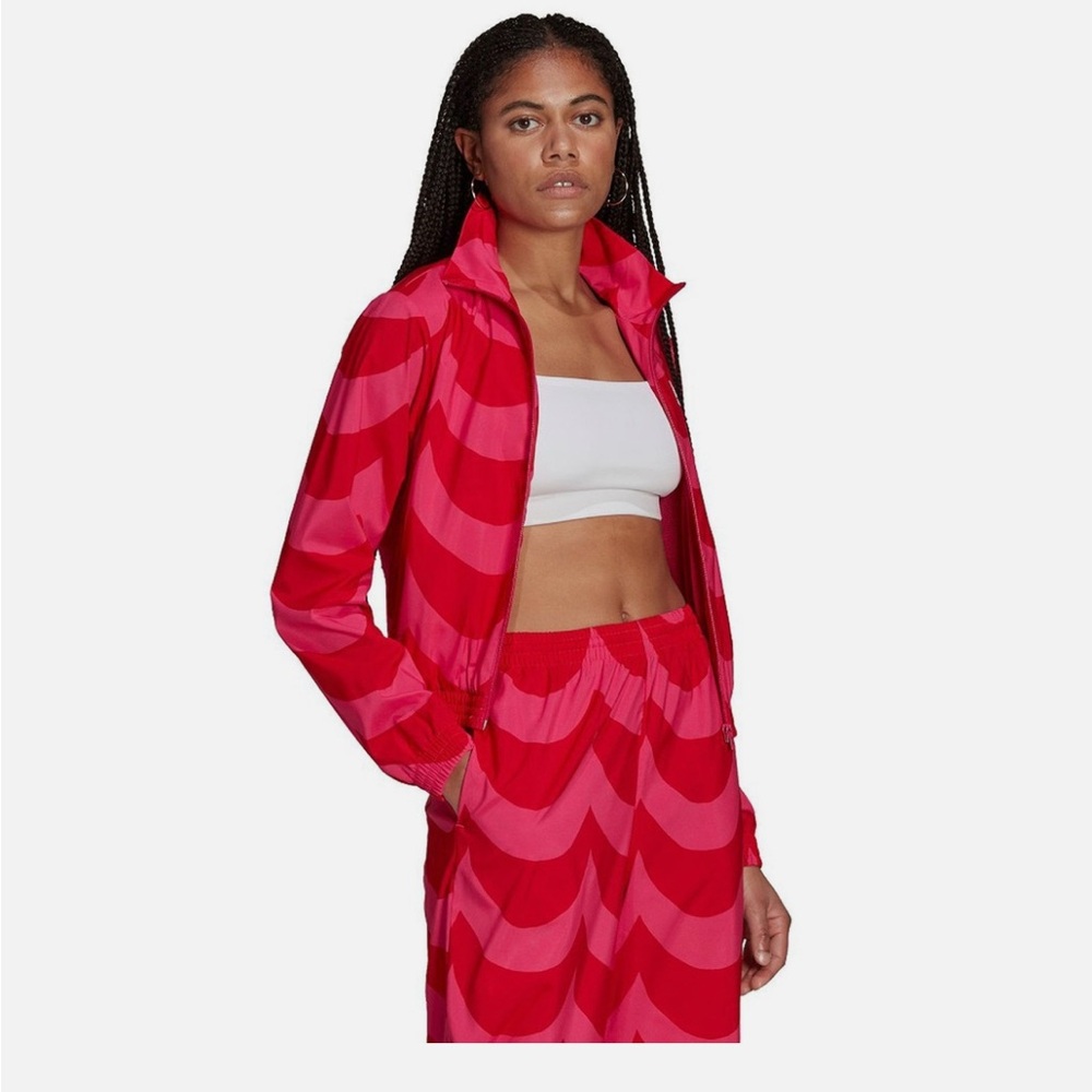 Adidas Red and Pink Track Top